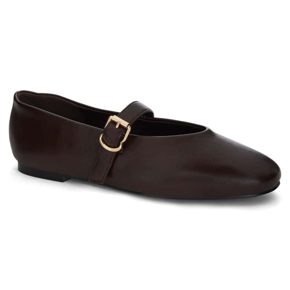 Charm Ballet Flat in Chocolate Smooth