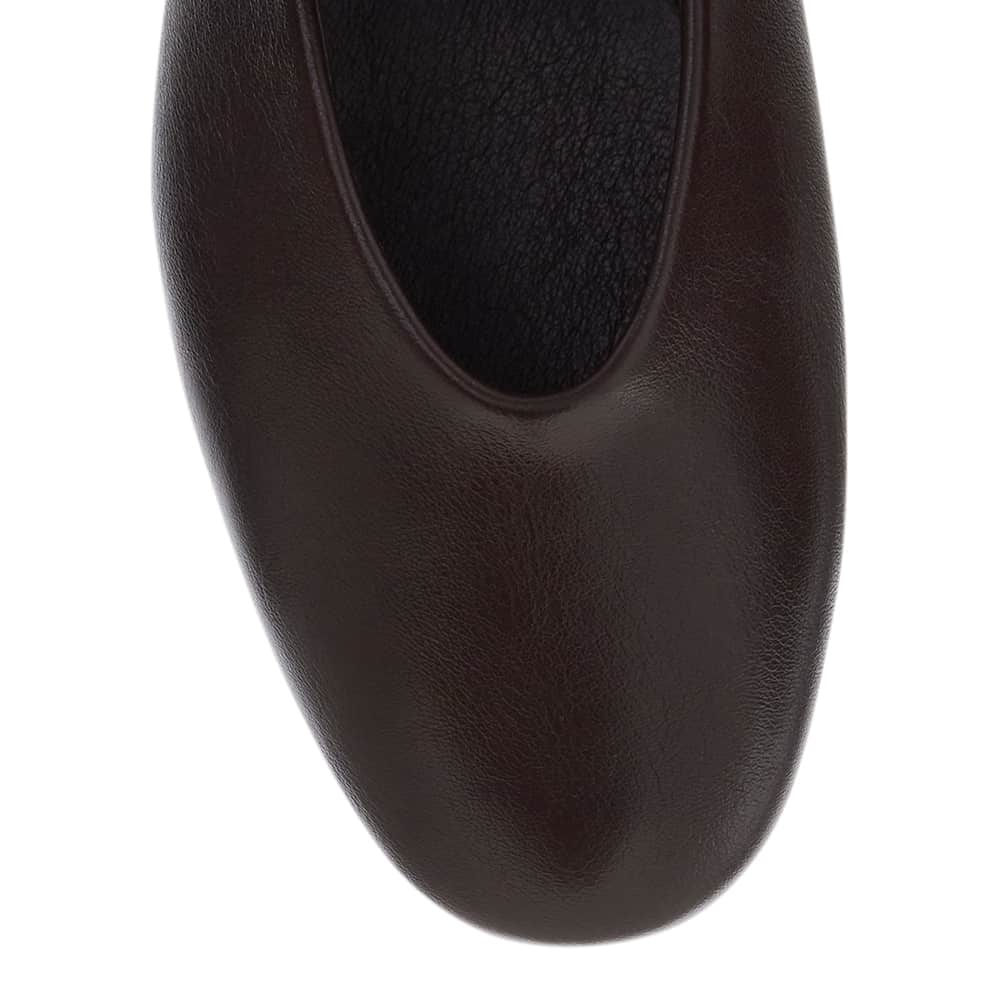 Charm Ballet Flat in Chocolate Smooth