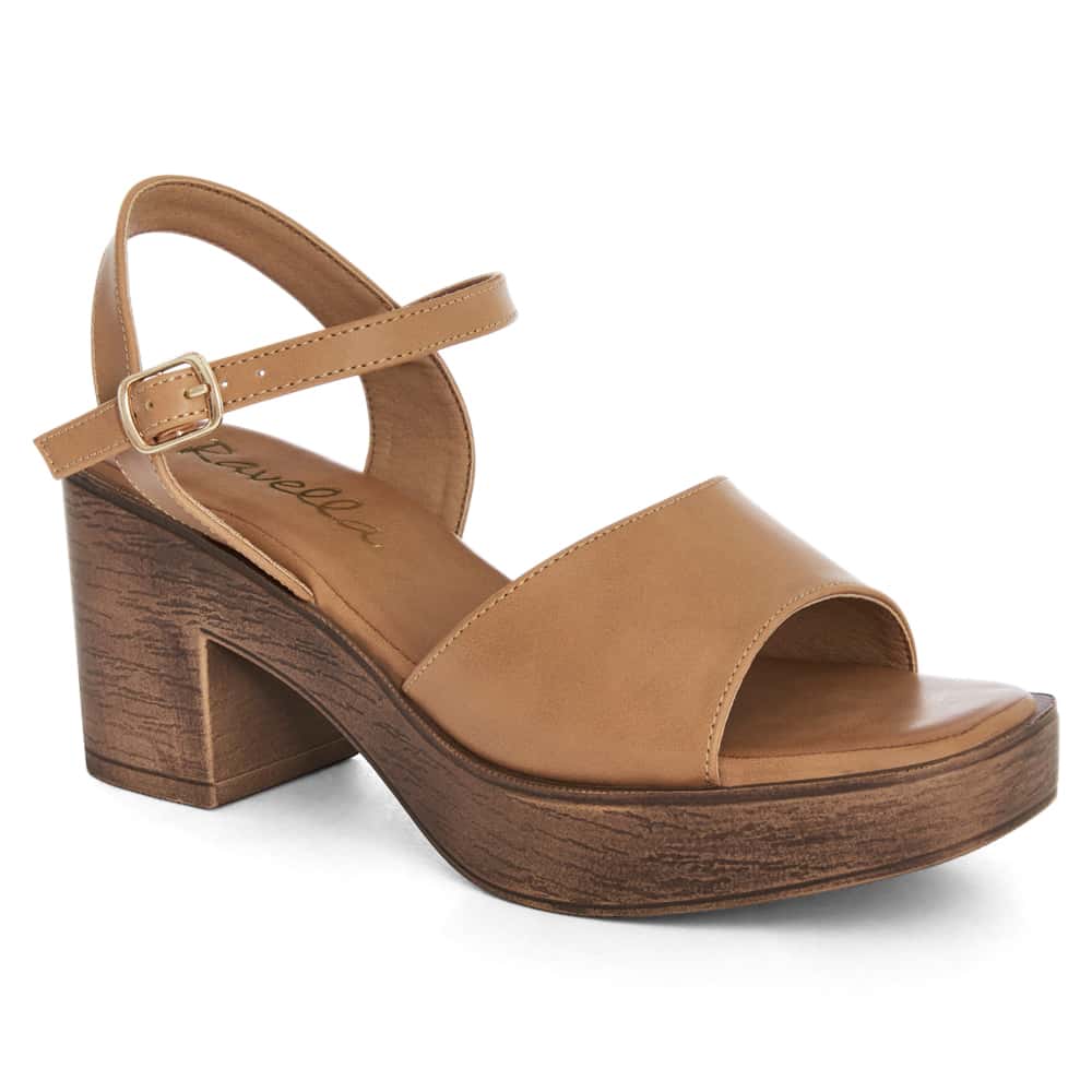 Chelsea Heel in Tan Smooth