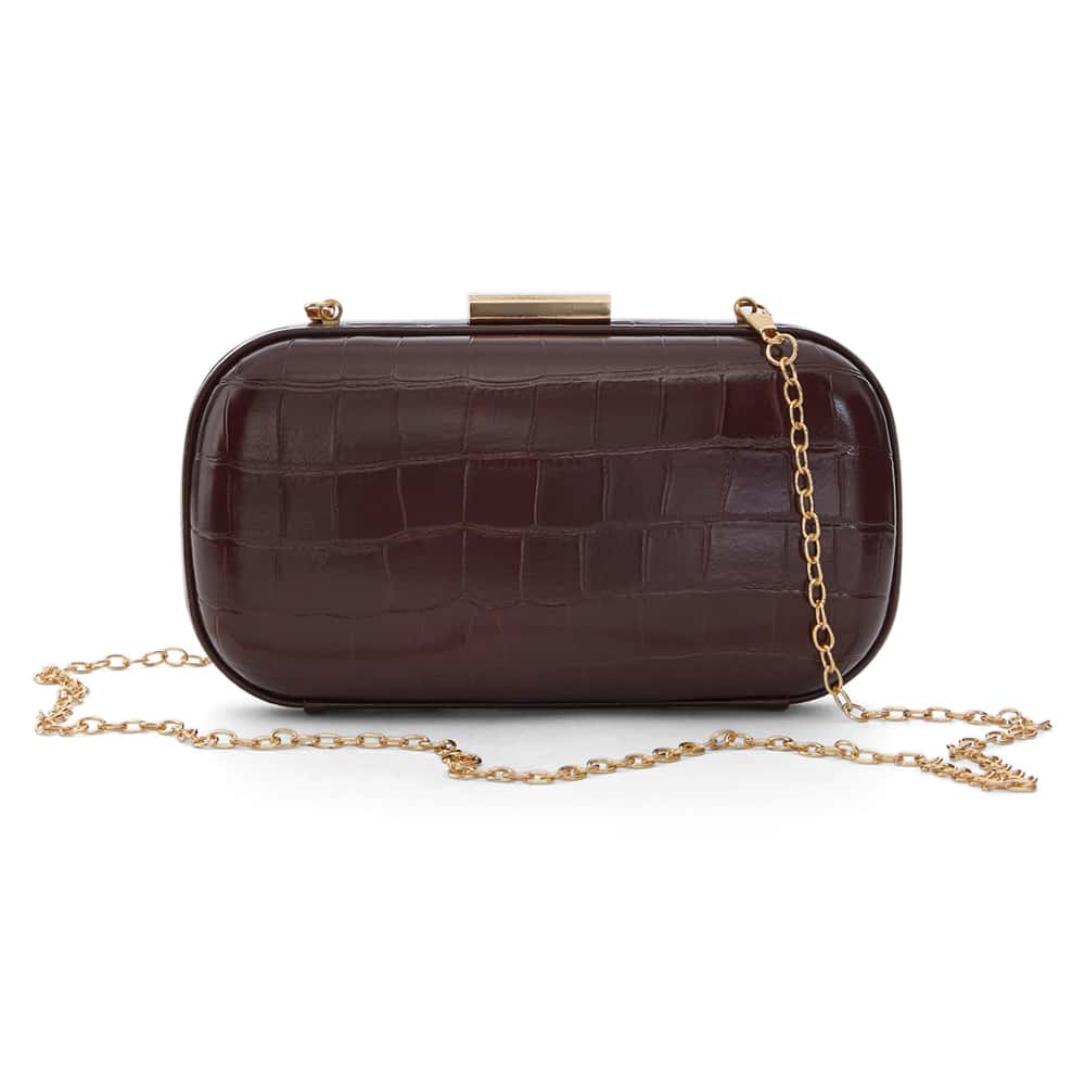 Chic Clutch in Bordeaux Croc