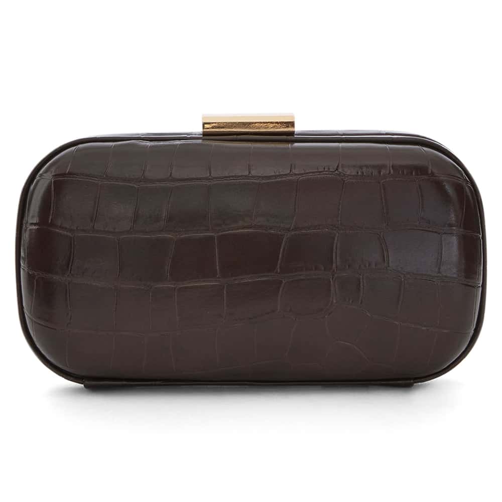 Chic Clutch in Chocolate Croc