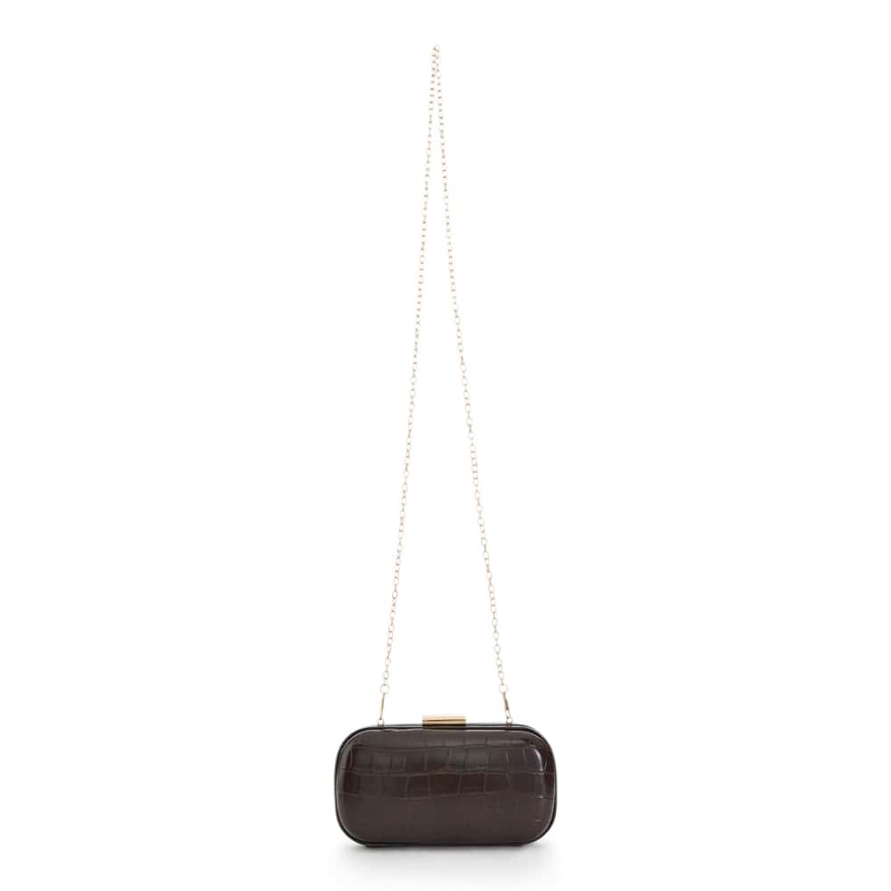 Chic Clutch in Chocolate Croc