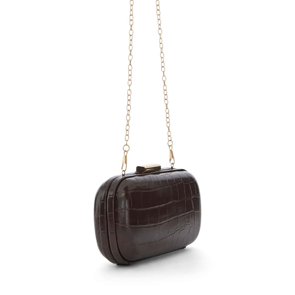 Chic Clutch in Chocolate Croc