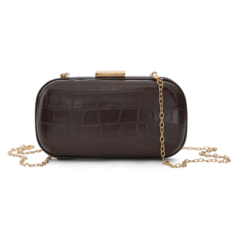 Chic Clutch in Chocolate Croc