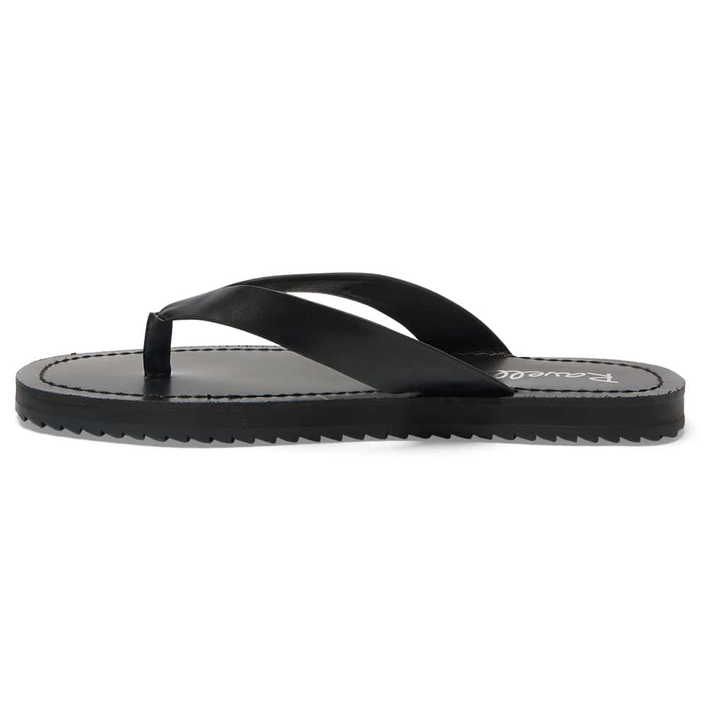 Corfu Flat in Black Smooth