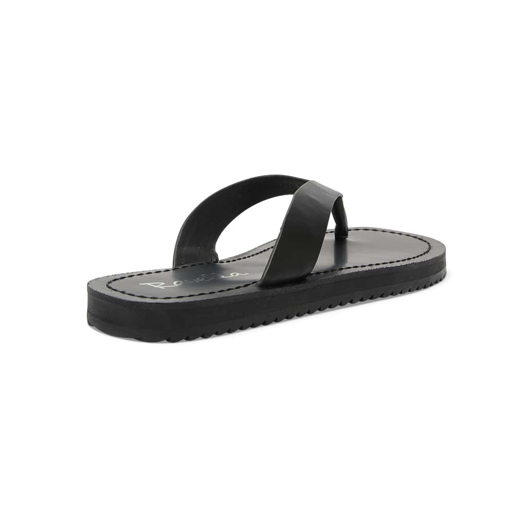 Corfu Flat in Black Smooth