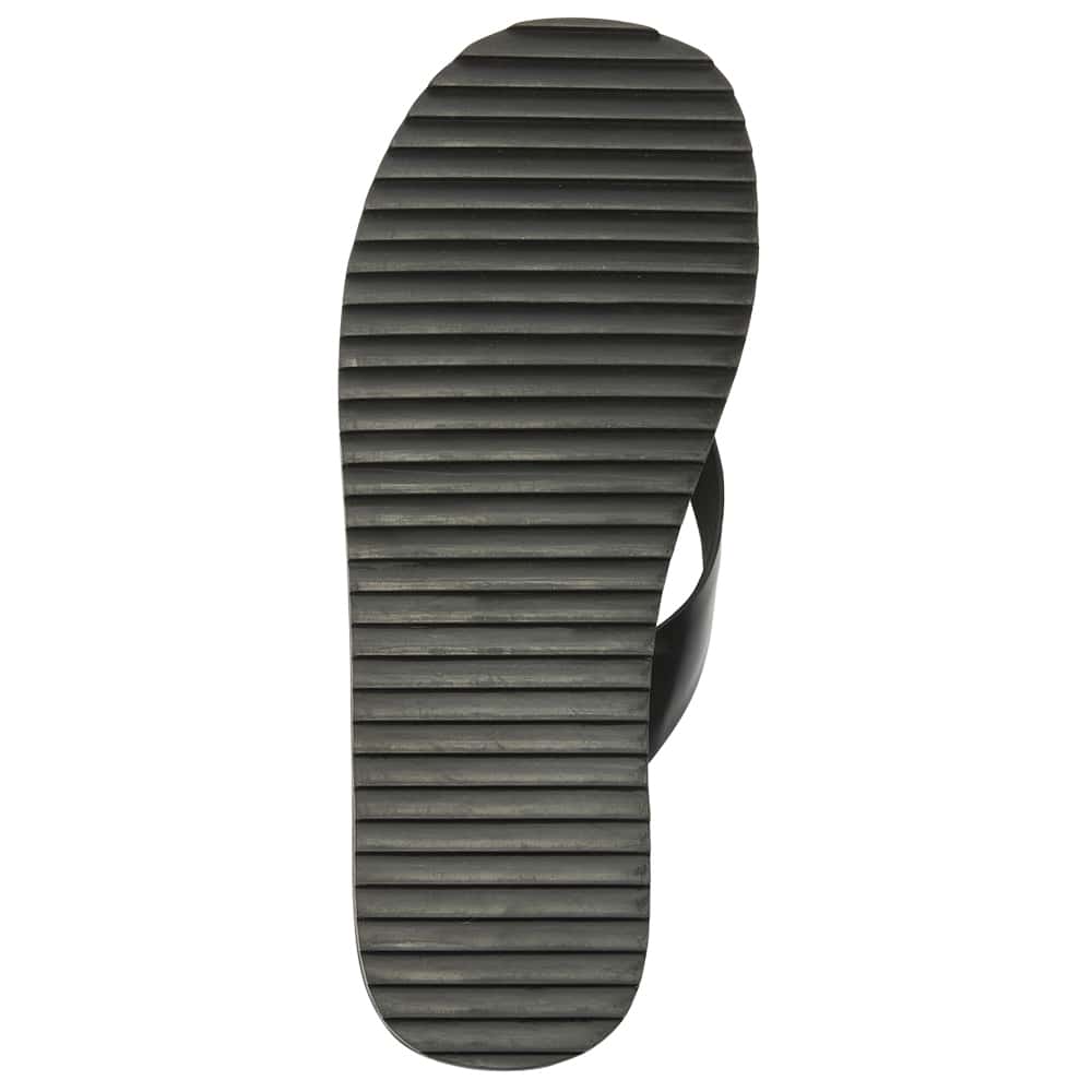 Corfu Flat in Black Smooth