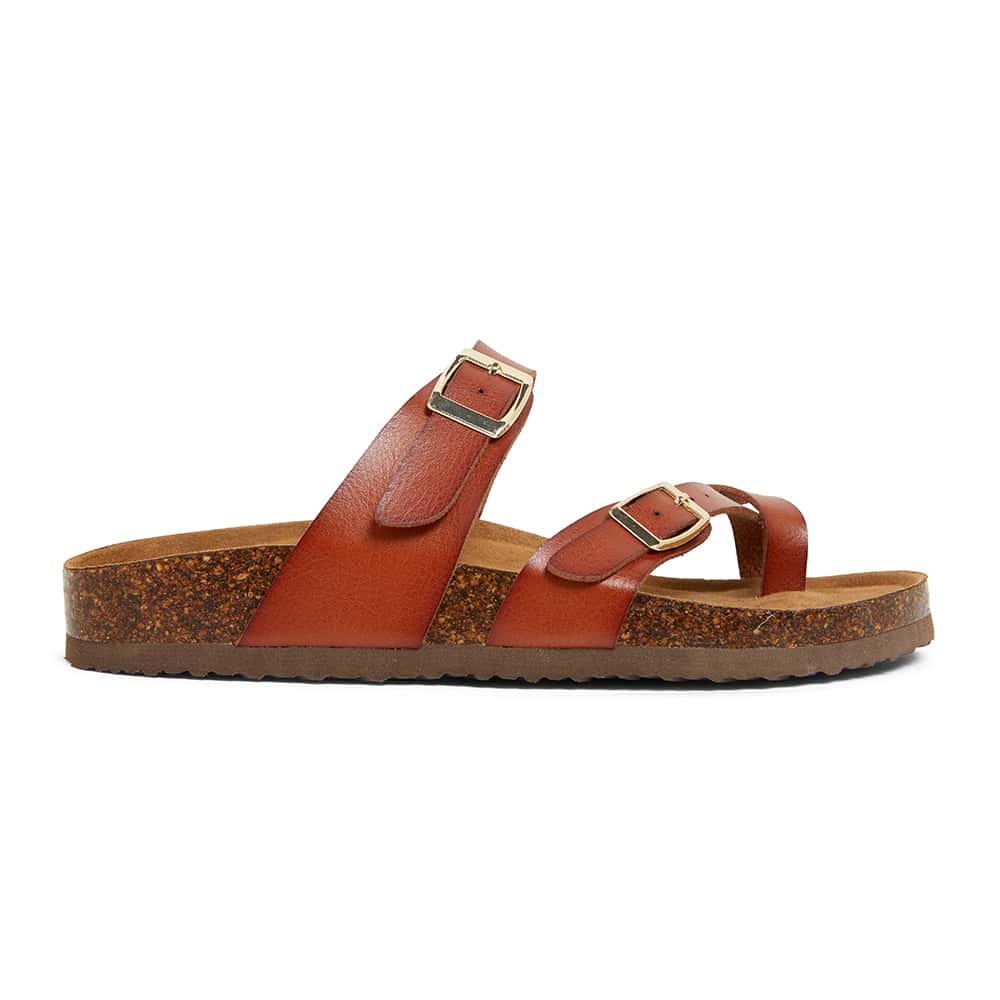Deva Sandal in Cognac Smooth