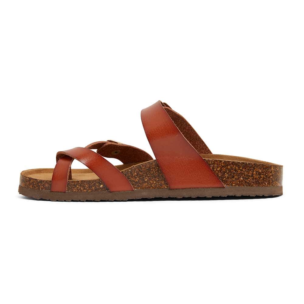 Deva Sandal in Cognac Smooth