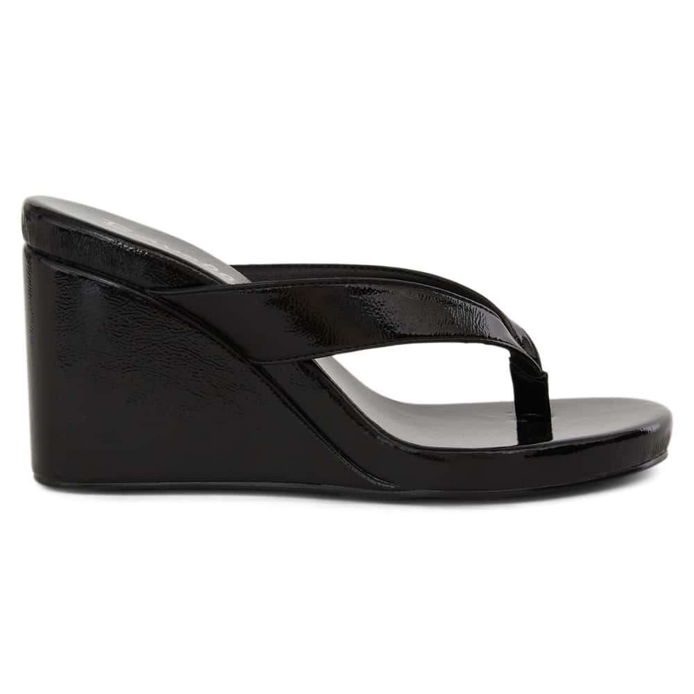Ego Wedge in Black Patent