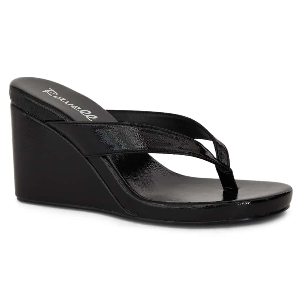 Ego Wedge in Black Patent