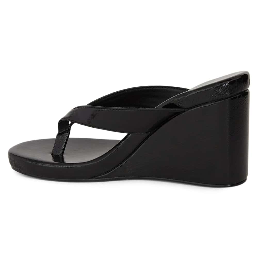 Ego Wedge in Black Patent