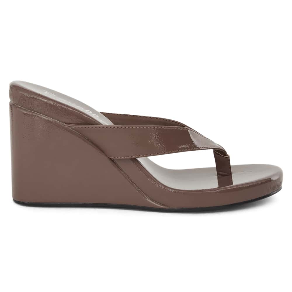 Ego Wedge in Taupe Patent