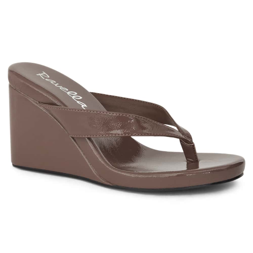 Ego Wedge in Taupe Patent