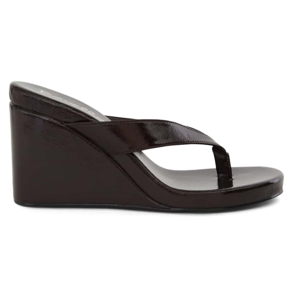 Ego Wedge in Wine Crinkle Patent Patent
