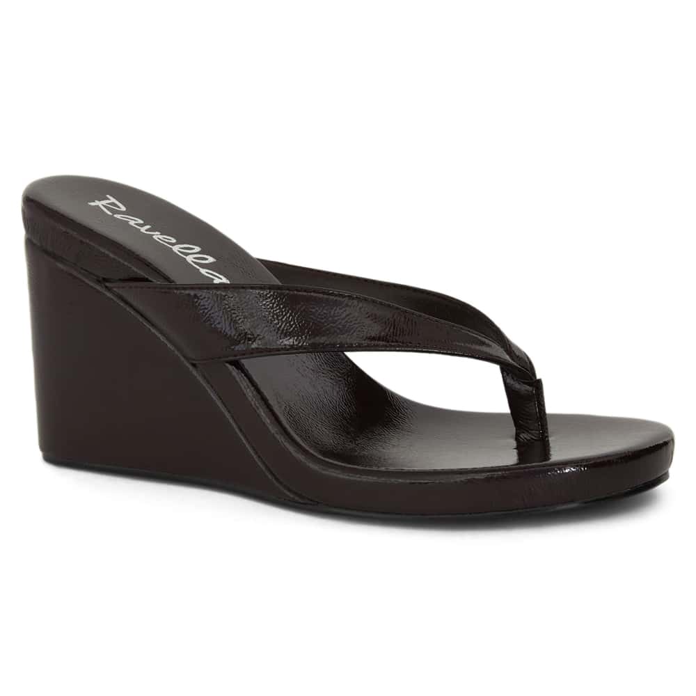 Ego Wedge in Wine Crinkle Patent Patent
