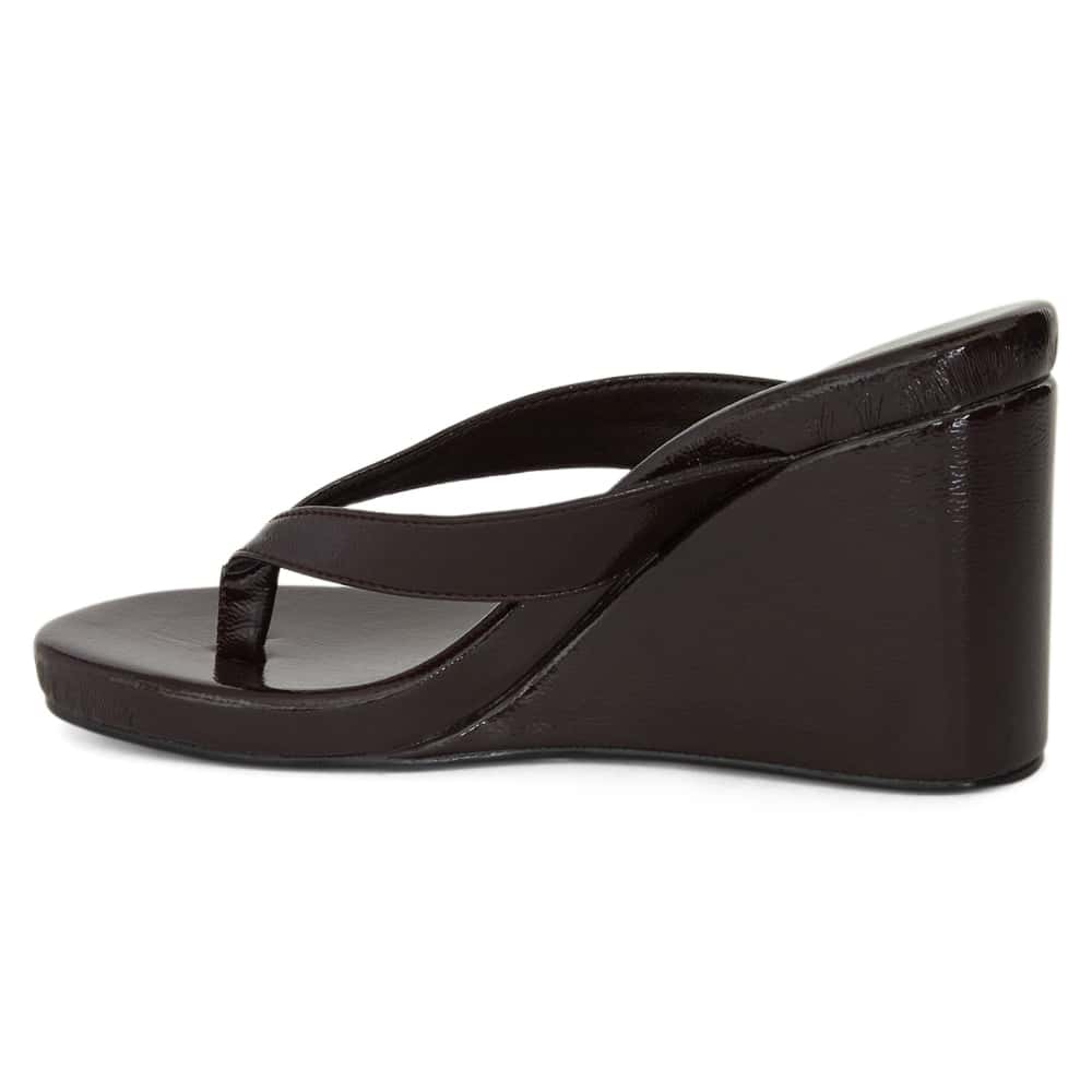 Ego Wedge in Wine Crinkle Patent Patent