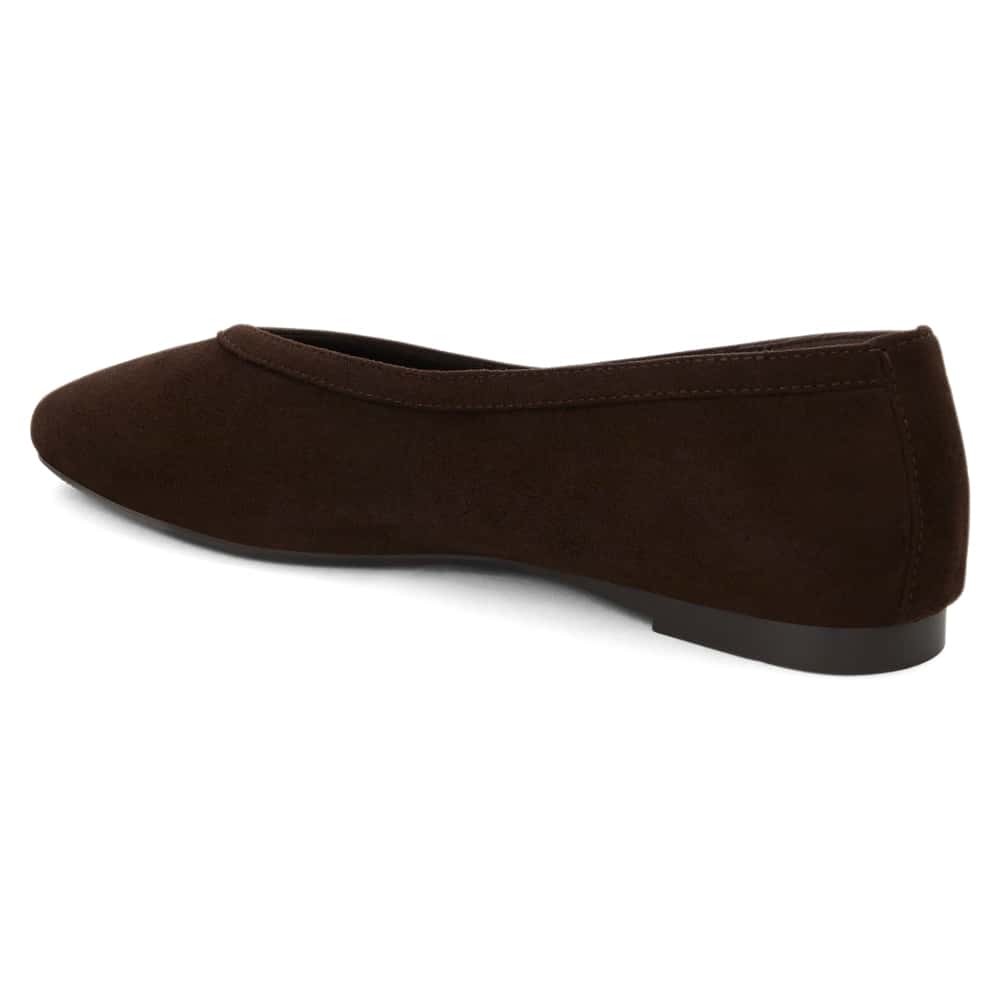 Emily Ballet Flat in Chocolate  Micro