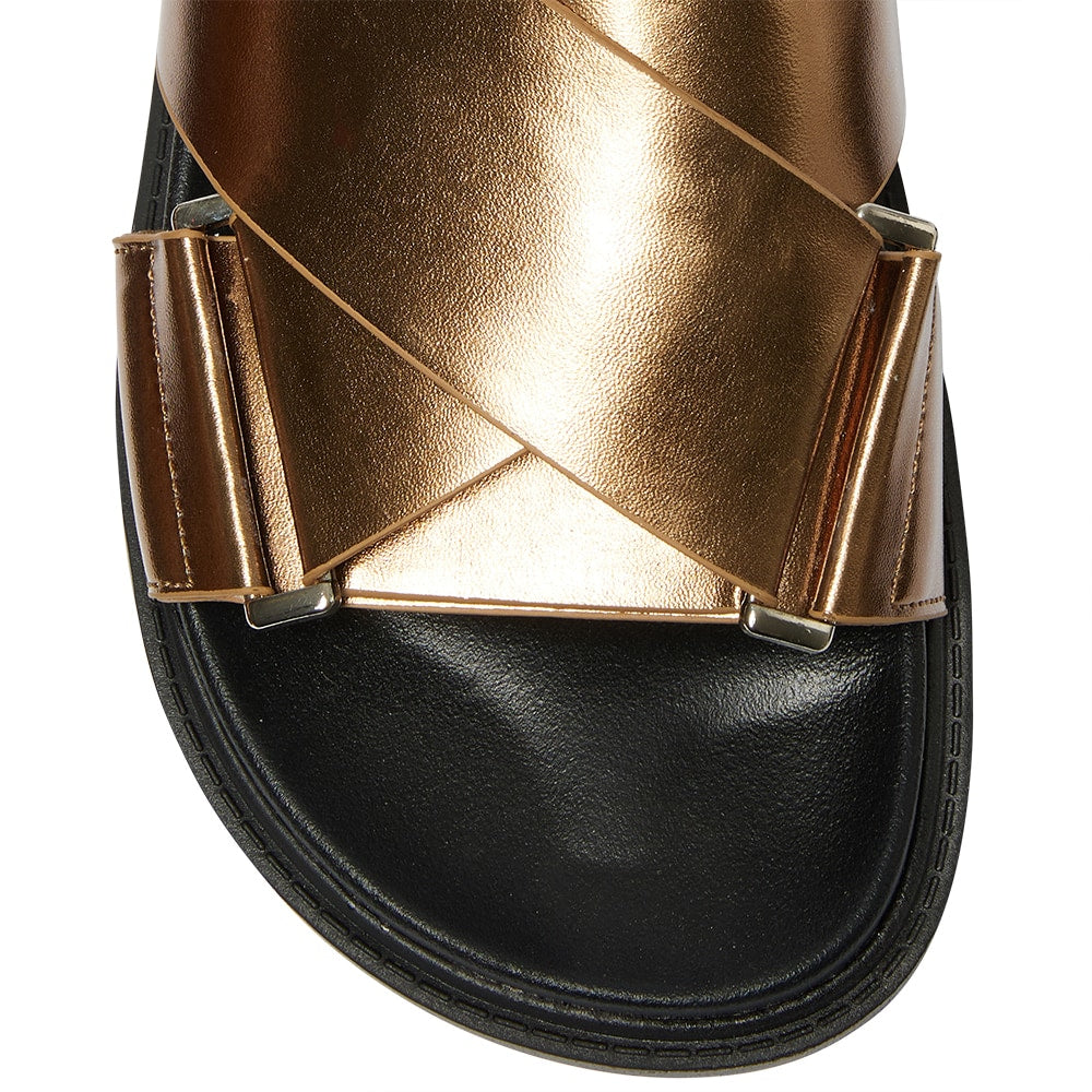 Fabian Sandal in Bronze  Smooth