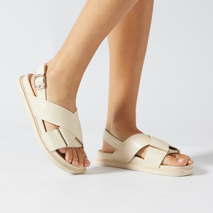 Ravella Fabian Sandal in Nude Smooth