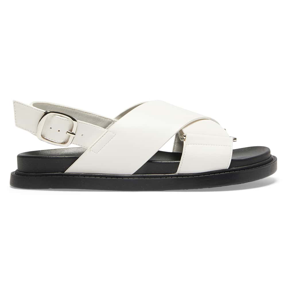Fabian Sandal in White Smooth