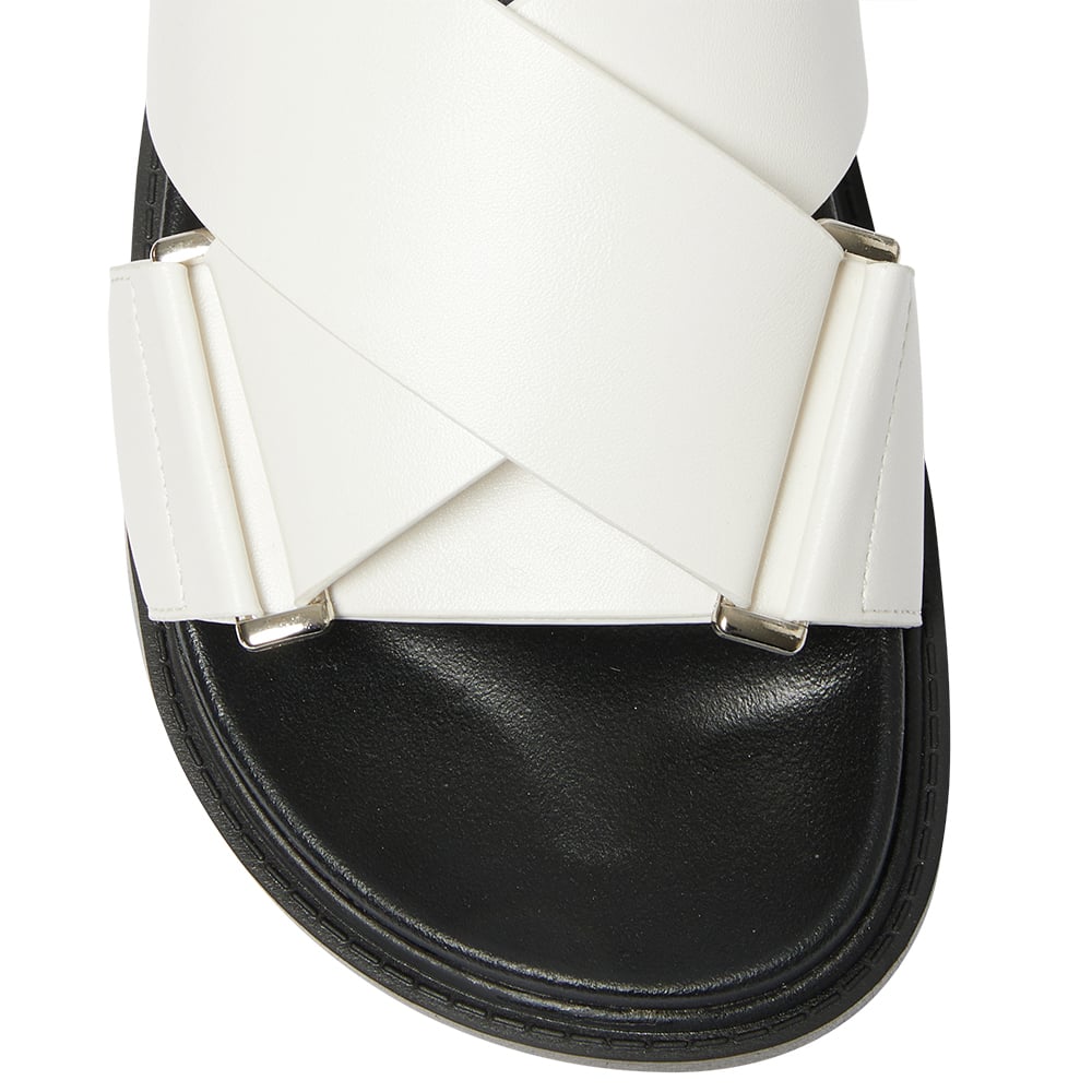 Fabian Sandal in White Smooth