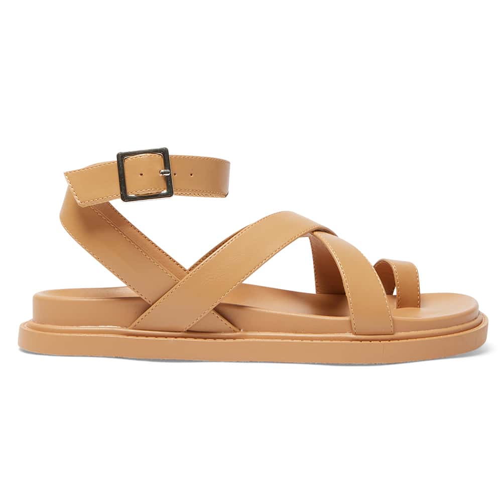 Faith Sandal in Camel Smooth