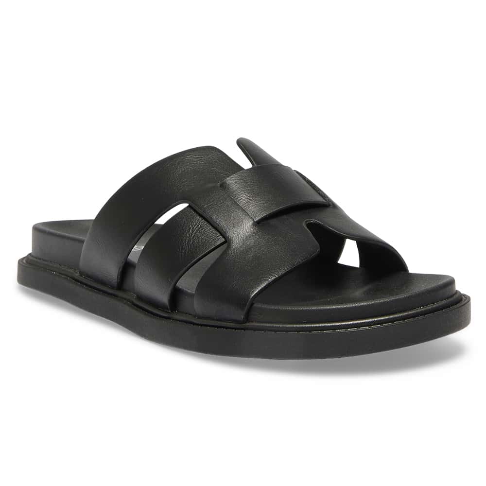Felton Slide in Black Smooth