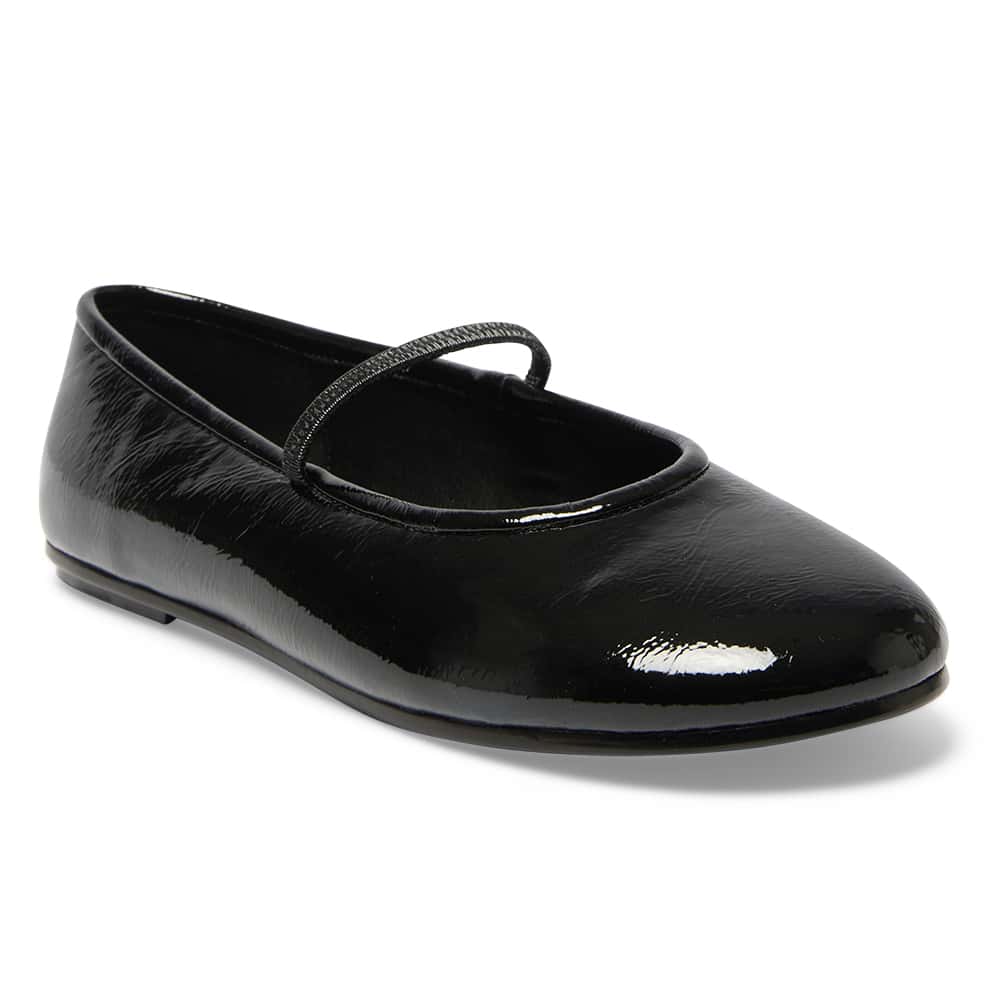 Frisco Ballet Flat in Black Patent