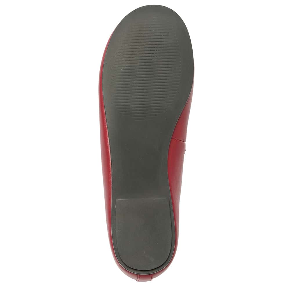 Frisco Ballet Flat in Red Smooth