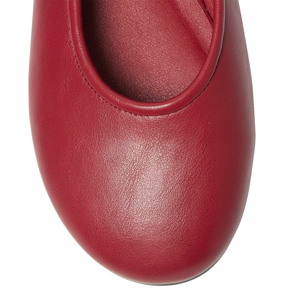 Frisco Ballet Flat in Red Smooth