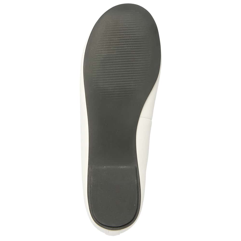 Frisco Ballet Flat in White Smooth