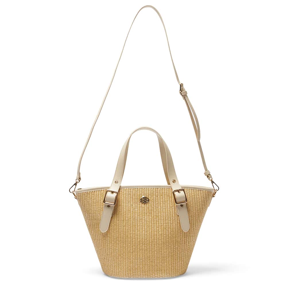 Gaze Tote in Nude/raffia