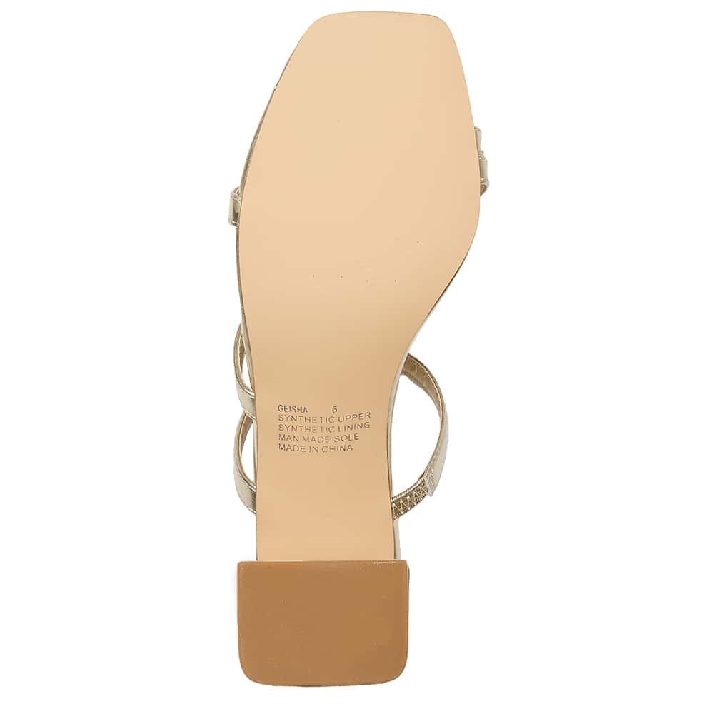 Geisha Heel in Soft Gold Smooth