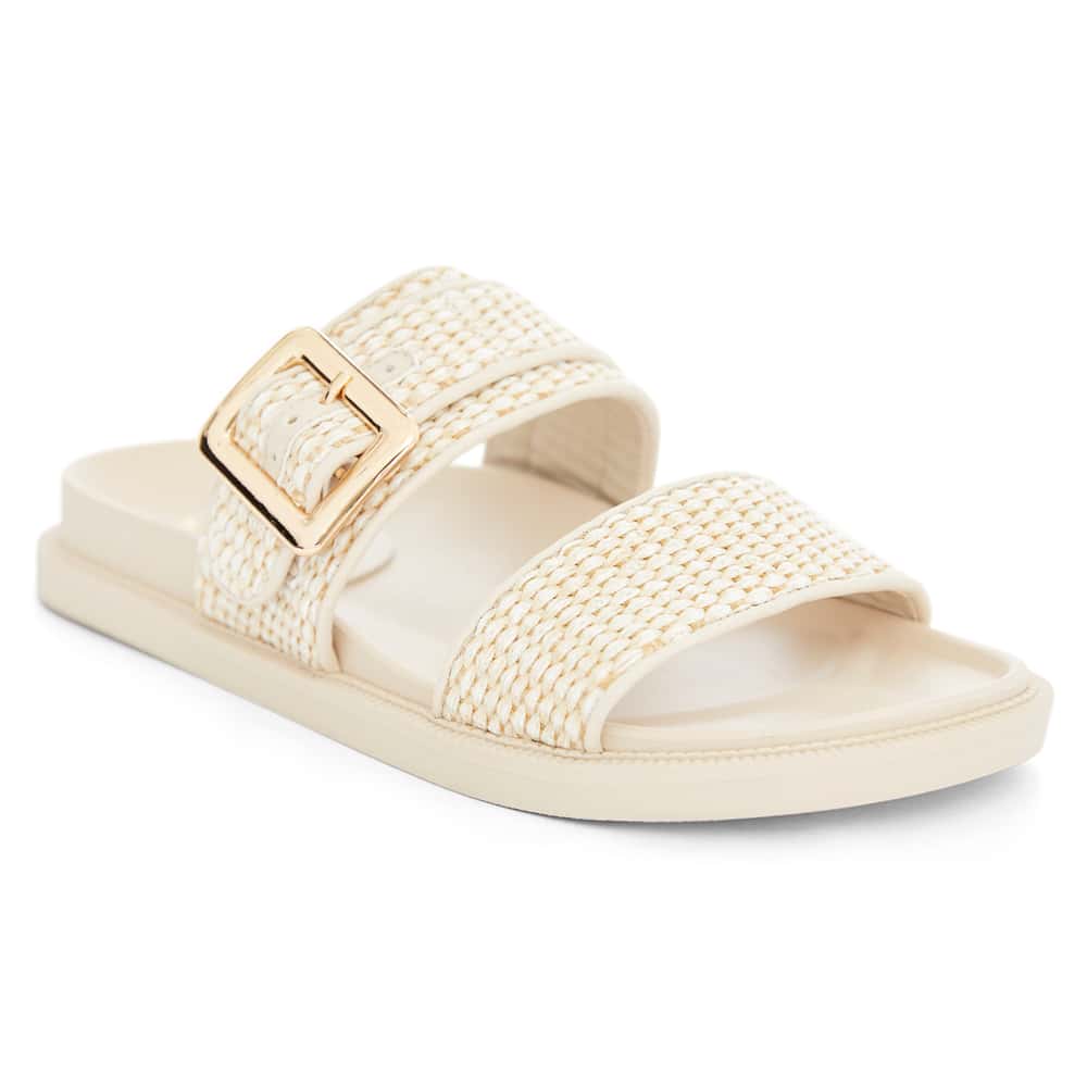 Gemma Slide in Bone Raffia