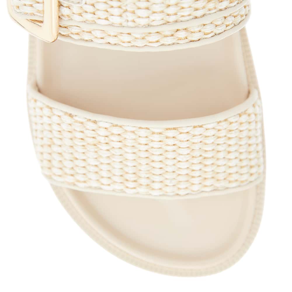 Gemma Slide in Bone Raffia