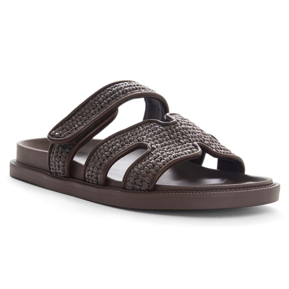 Guru Slide in Chocolate Raffia