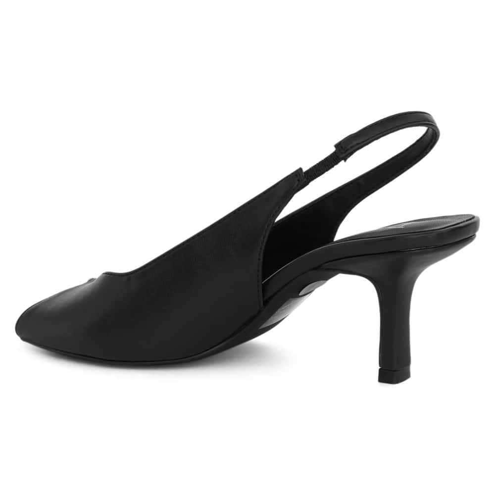 Hade Heel in Black Smooth