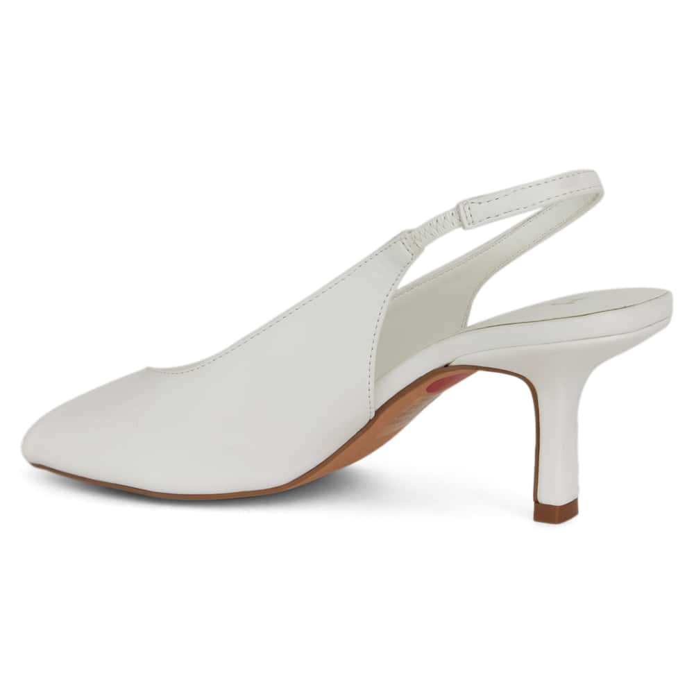 Hade Heel in White Smooth