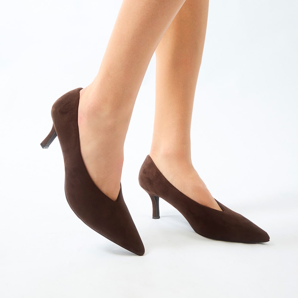 Harold Heel in Chocolate  Suede