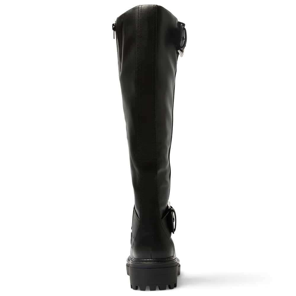Highway Boot in Black Smooth