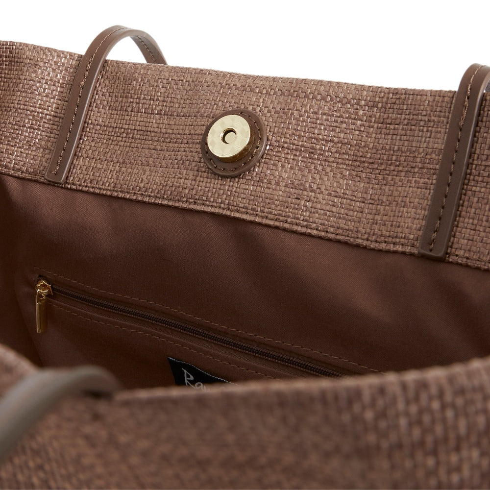 Hope Tote in Brown Raffia