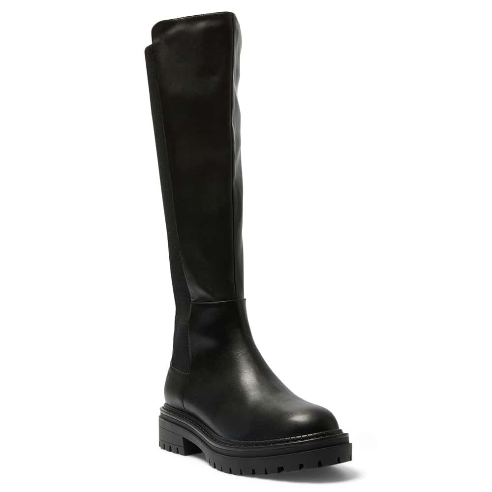Hunter Boot in Black Smooth