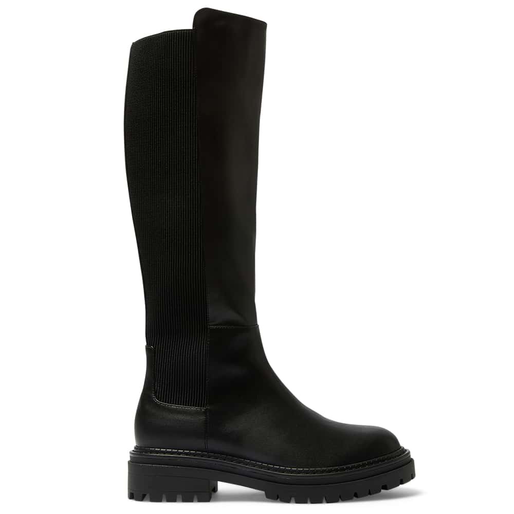 Hunter Boot in Black Smooth