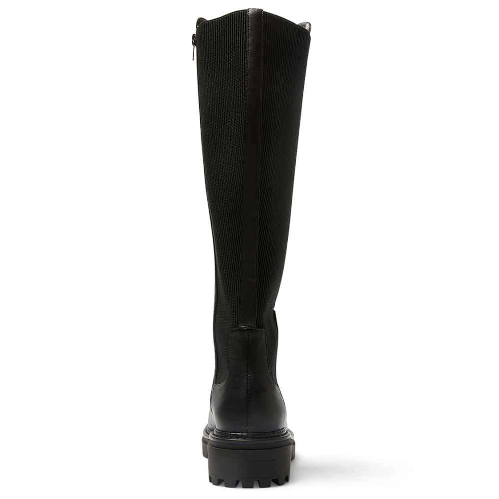 Hunter Boot in Black Smooth