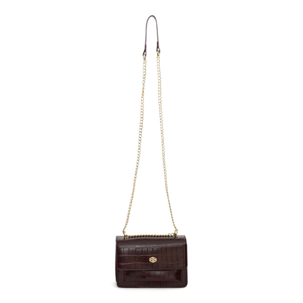 Jacki Handbag in Bordeaux Croc