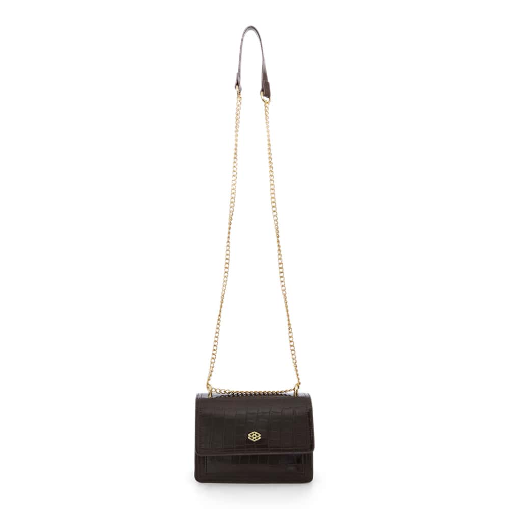 Jacki Handbag in Chocolate Croc