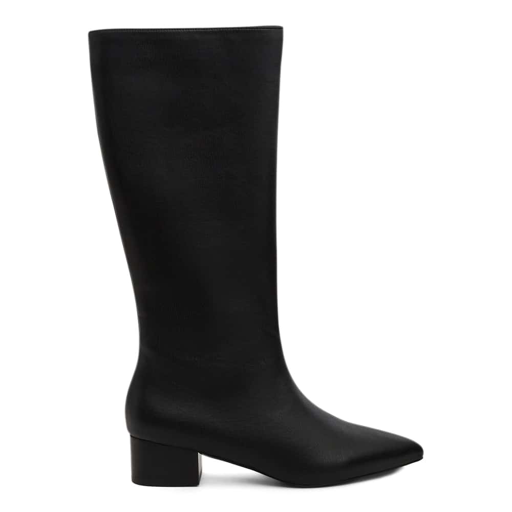 Jacob Boot in Black Smooth