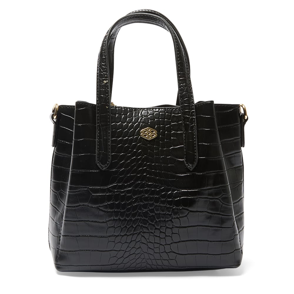 Jada Handbag in Black Croc