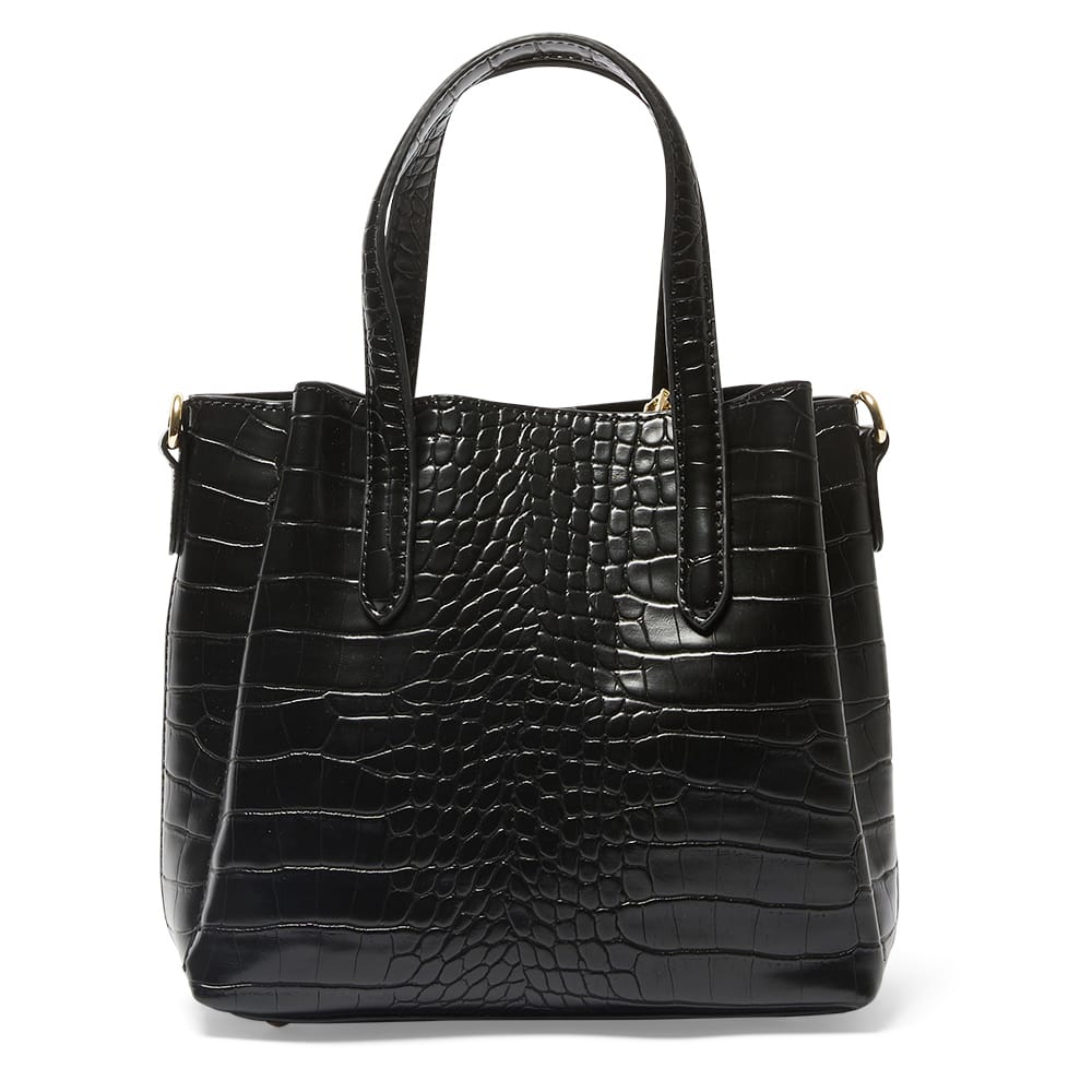 Jada Handbag in Black Croc